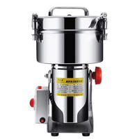 GETREIDEMÜHLE 2500G Hochgeschwindigkeit Gewürze Kaffee Kräuter - Silberfarben, Metall (13.5/35/20.5cm) - Bextcok