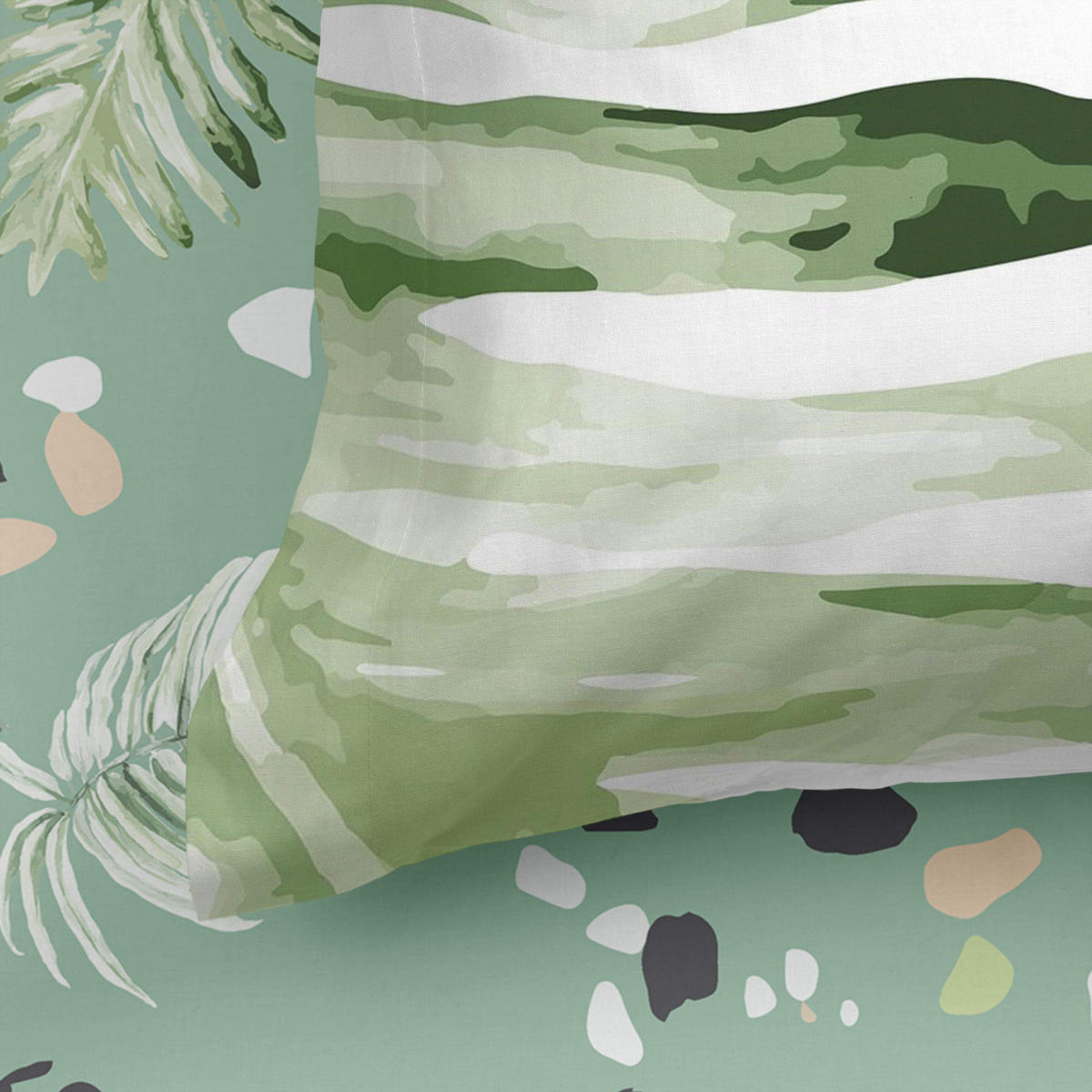 SPANNBETTTUCH delicate 180x200x32 cm mehrfarbig - Multicolor, Textil (180/200cm) - Happy Friday