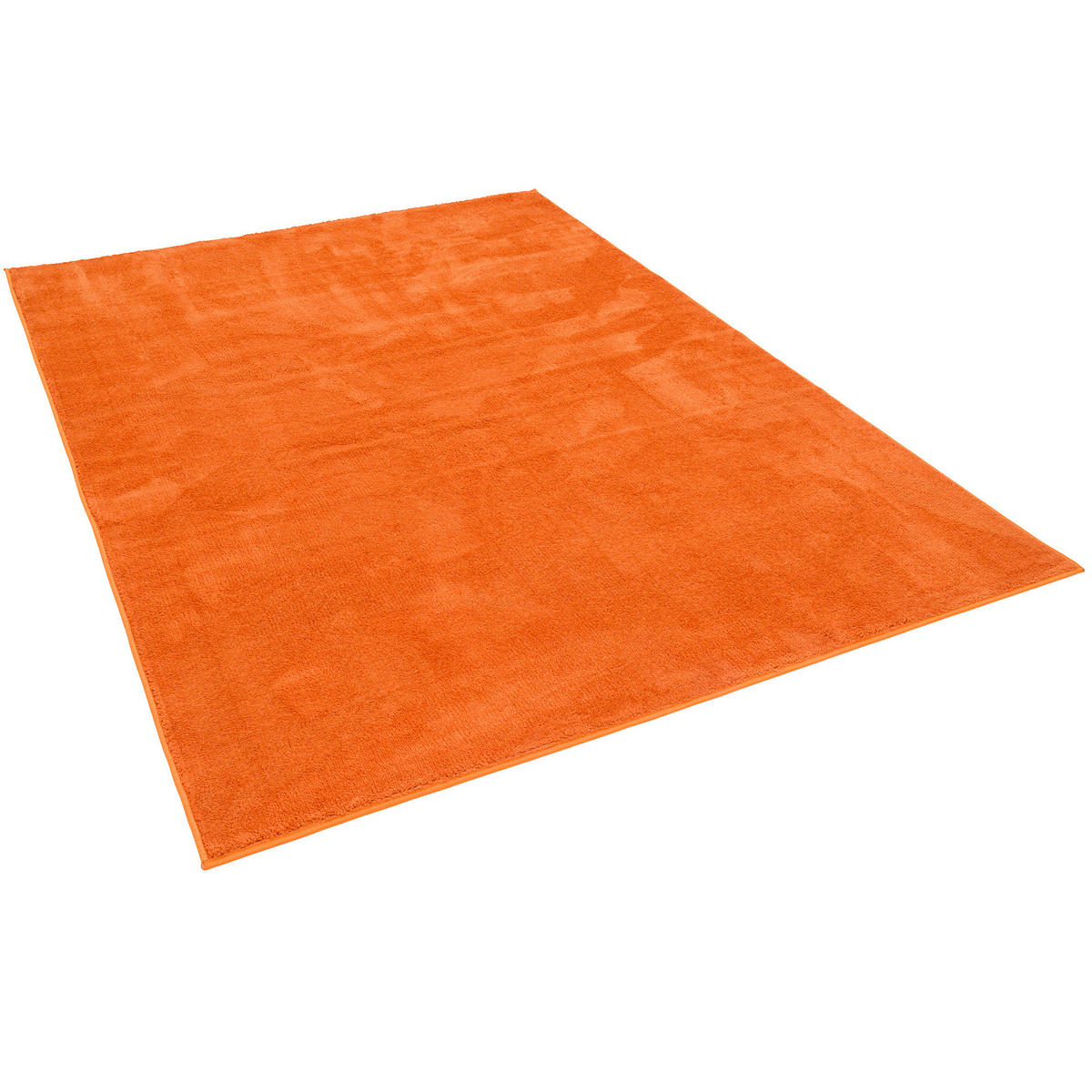 LUXUS SUPER SOFT HOCHFLOR LANGFLOR TEPPICH DELUXE - Orange, Textil (100/100cm) - Snapstyle