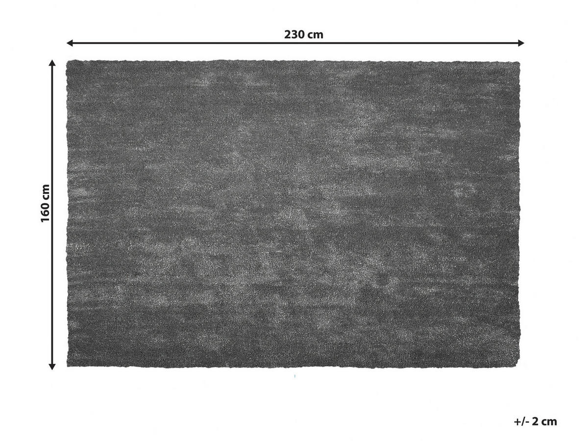 SHAGGY-TEPPICH Demre 230/160 cm - Grau, Kunststoff (160/230cm) - Beliani