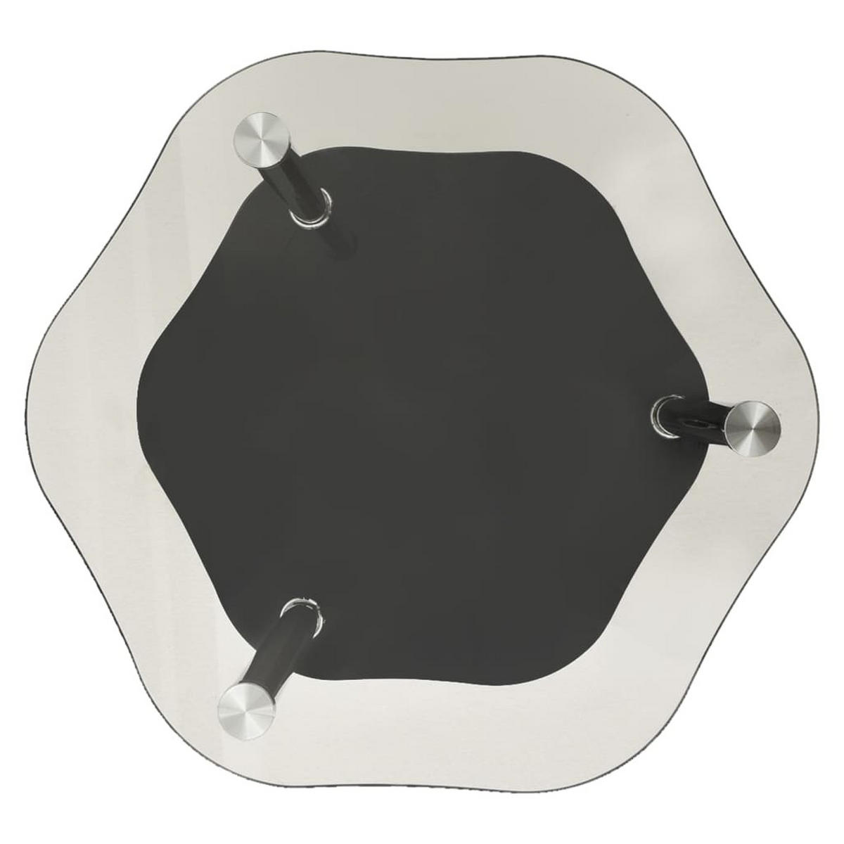 BEISTELLTISCH mit 2 Ablagen Transparent 38x38x50 cm Hartglas - Transparent, Glas (38/38/50cm) - furnicato