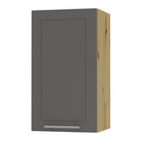 KÜCHENHÄNGESCHRANK Kvantum W2/40 Graphit Matt / Eiche Artisan Matt 40 / 32,5 / 72cm - Graphitfarben/Eiche Artisan, Holz/Holzwerkstoff (40/72/32.5cm) - Feldmann-Wohnen