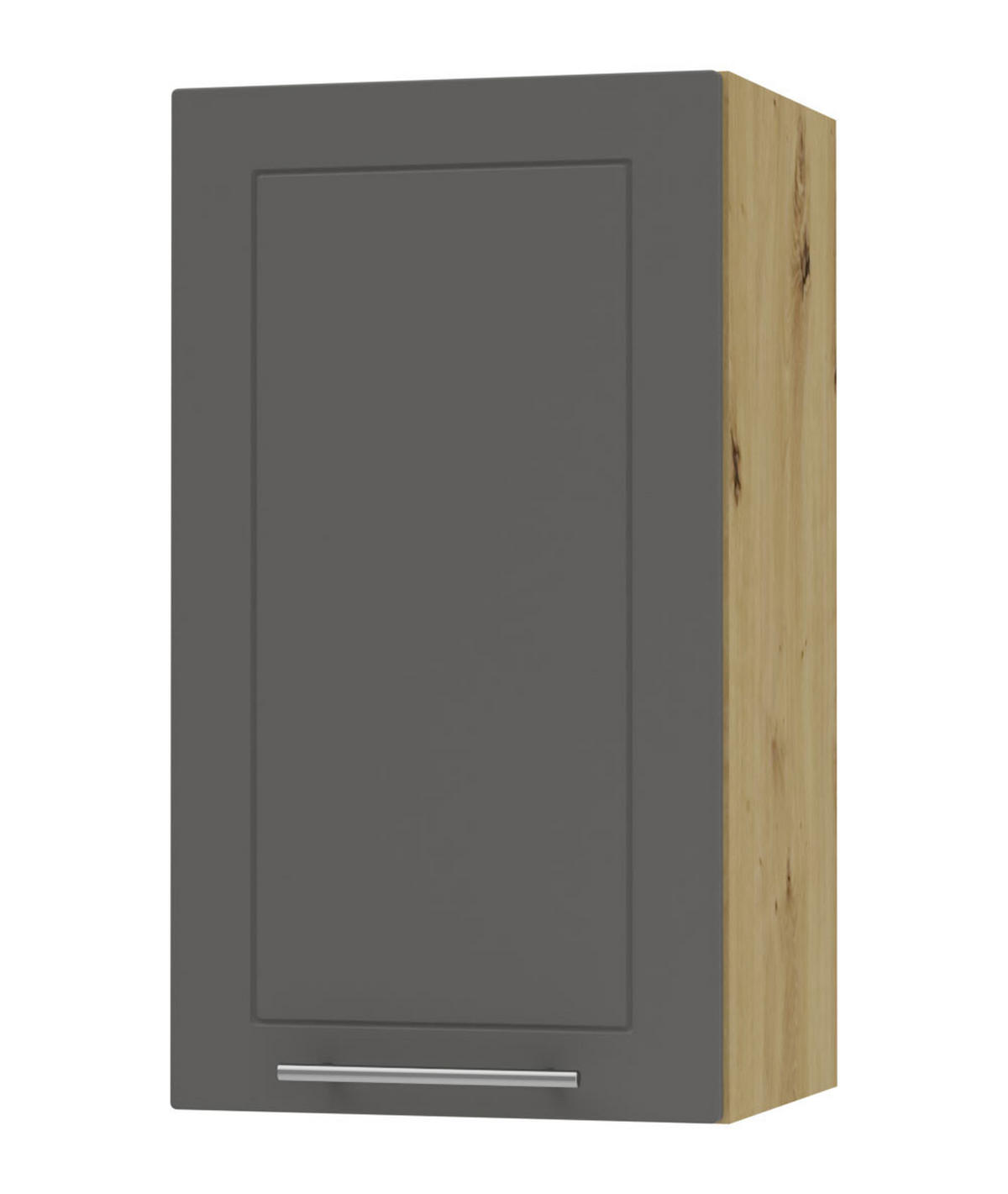 KÜCHENHÄNGESCHRANK Kvantum W2/40 Graphit Matt / Eiche Artisan Matt 40 / 32,5 / 72cm - Graphitfarben/Eiche Artisan, Holz/Holzwerkstoff (40/72/32.5cm) - Feldmann-Wohnen
