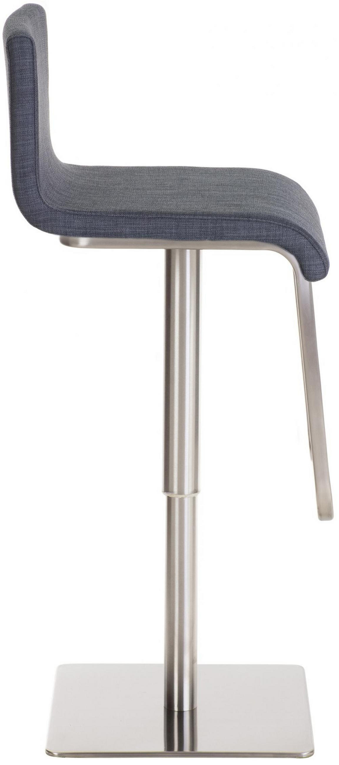 BARHOCKER Stoff Dunkelgrau - Edelstahlfarben/Dunkelgrau, Textil/Metall (41/80/46cm) - CLP