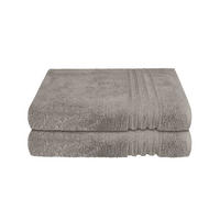 DUSCHTUCHSET Milano - 2-teilig - 70x140 cm - Hellgrau - Hellgrau, Textil (70/140cm) - SCHIESSER