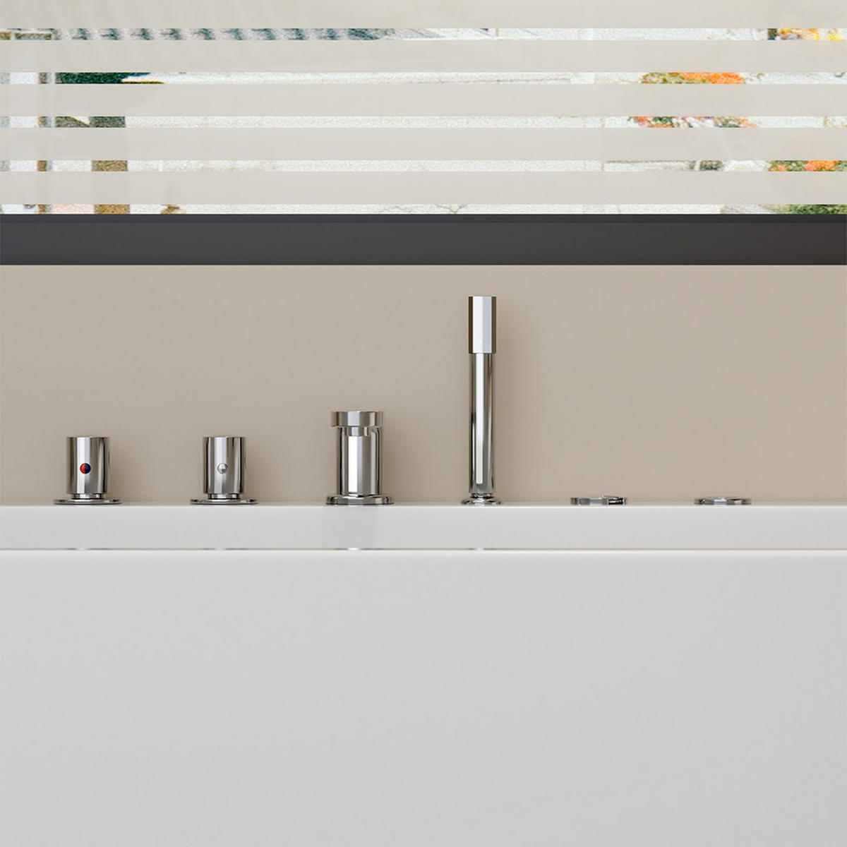 BADEWANNE AMBER - Ausführung: Mit Whirlpool Funktion - Weiß, Kunststoff (58/80/170cm) - Home Deluxe