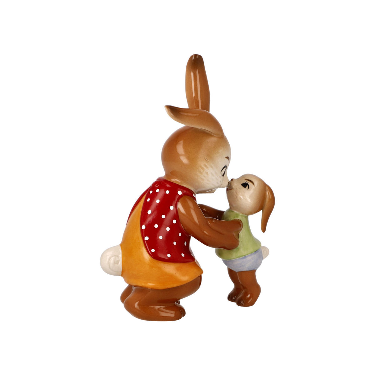 DEKOTIER Hasenfamilie Kleiner Schatz, Steingut, Bunt, 12 cm - Multicolor, Keramik (8.5/12/4cm) - Goebel
