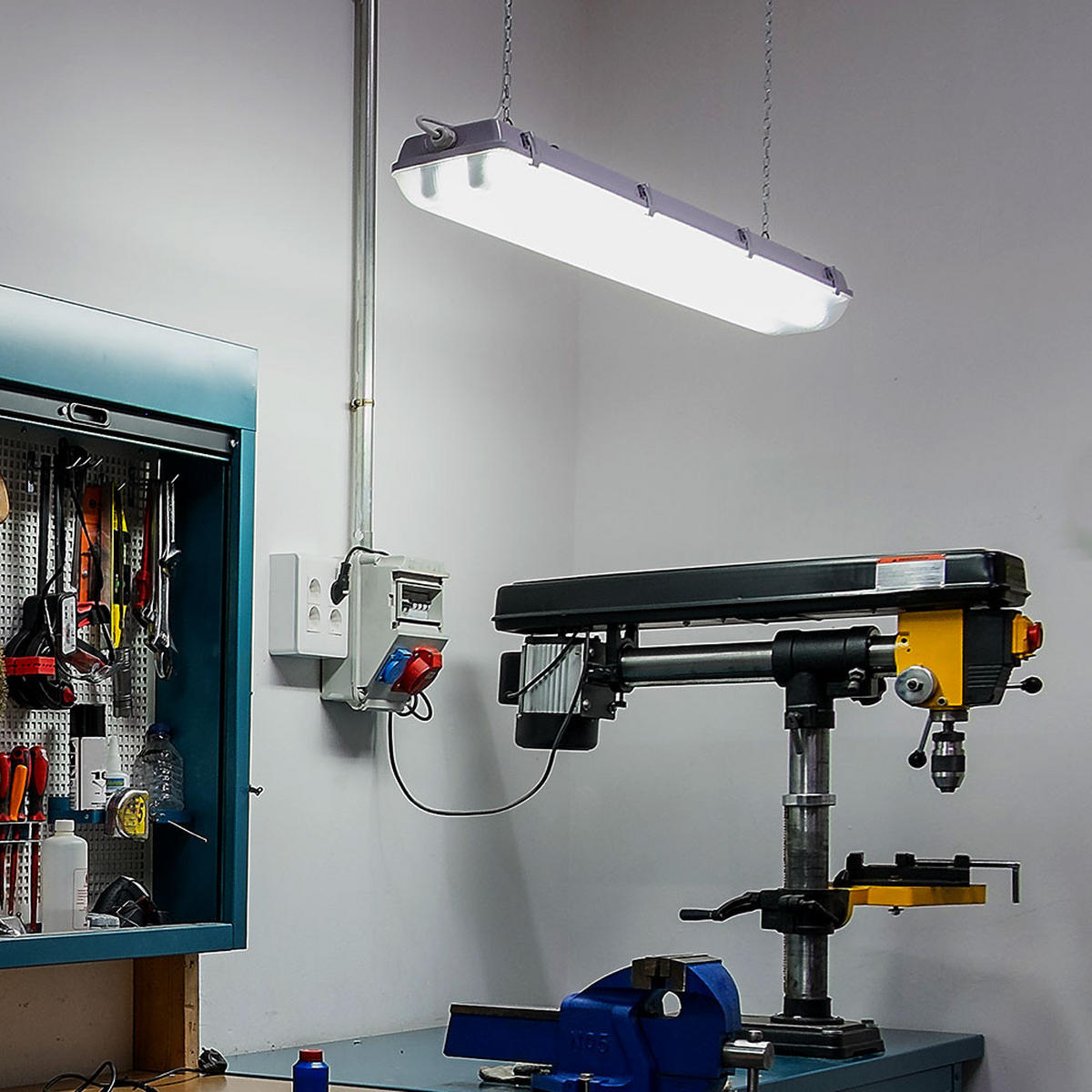 LED DECKENLEUCHTE Wannenleuchte Weiß 4er Set - Weiß, Kunststoff (150/6.5/5.8cm)