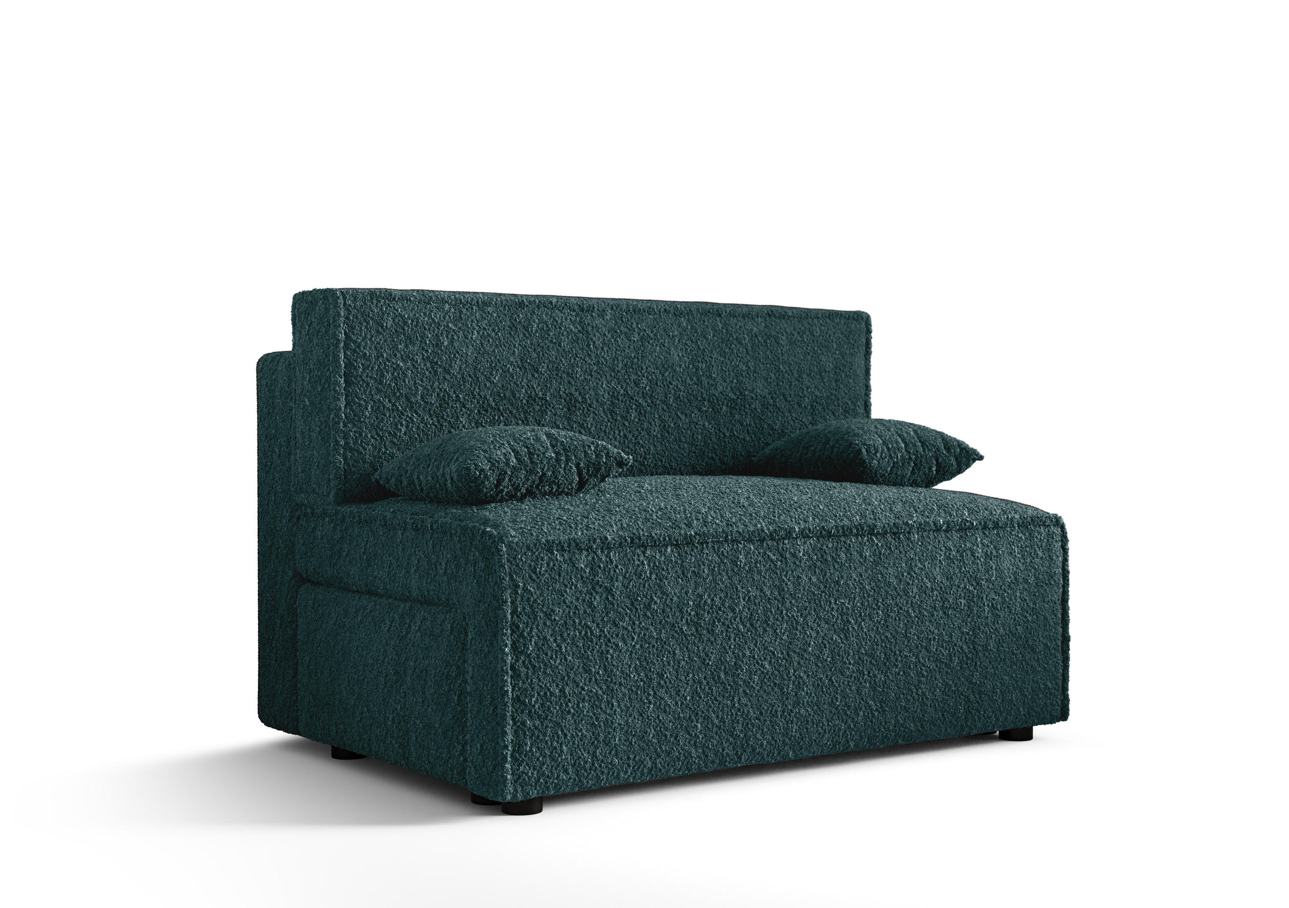 SOFA Mira ohne Armlehnen mit Schlaffunktion - Türkis, Textil (131/90/85cm) - SIMKAM Furniture