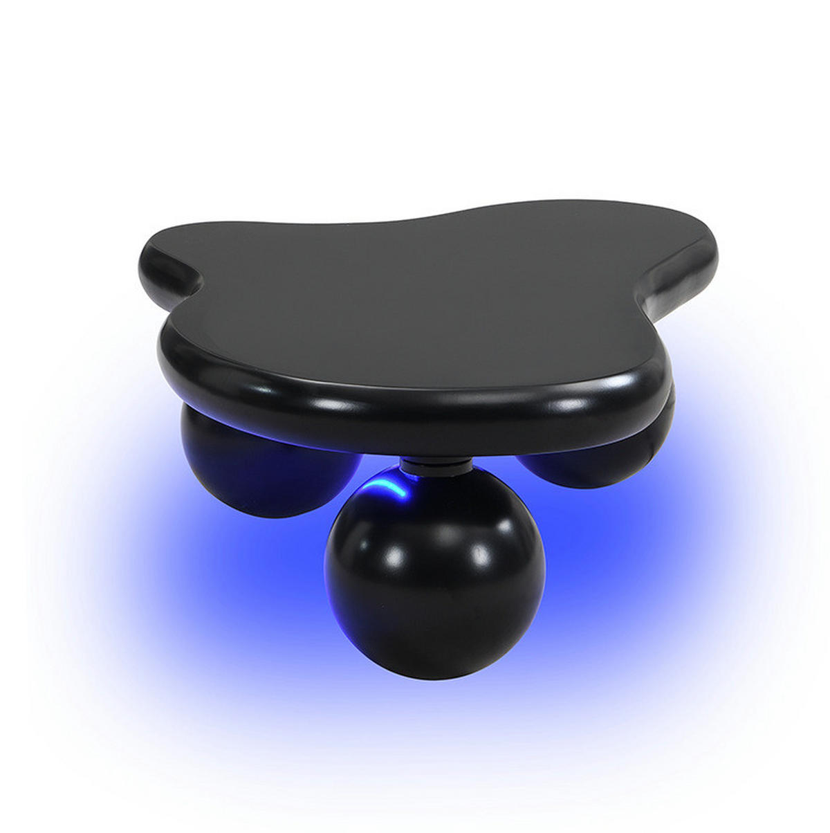 COUCHTISCH 95/62.5/32 cm schwarz aus MDF mit LED-Beleuchtung - Schwarz, Holzwerkstoff (95/62.5/32cm) - OKMYHOME