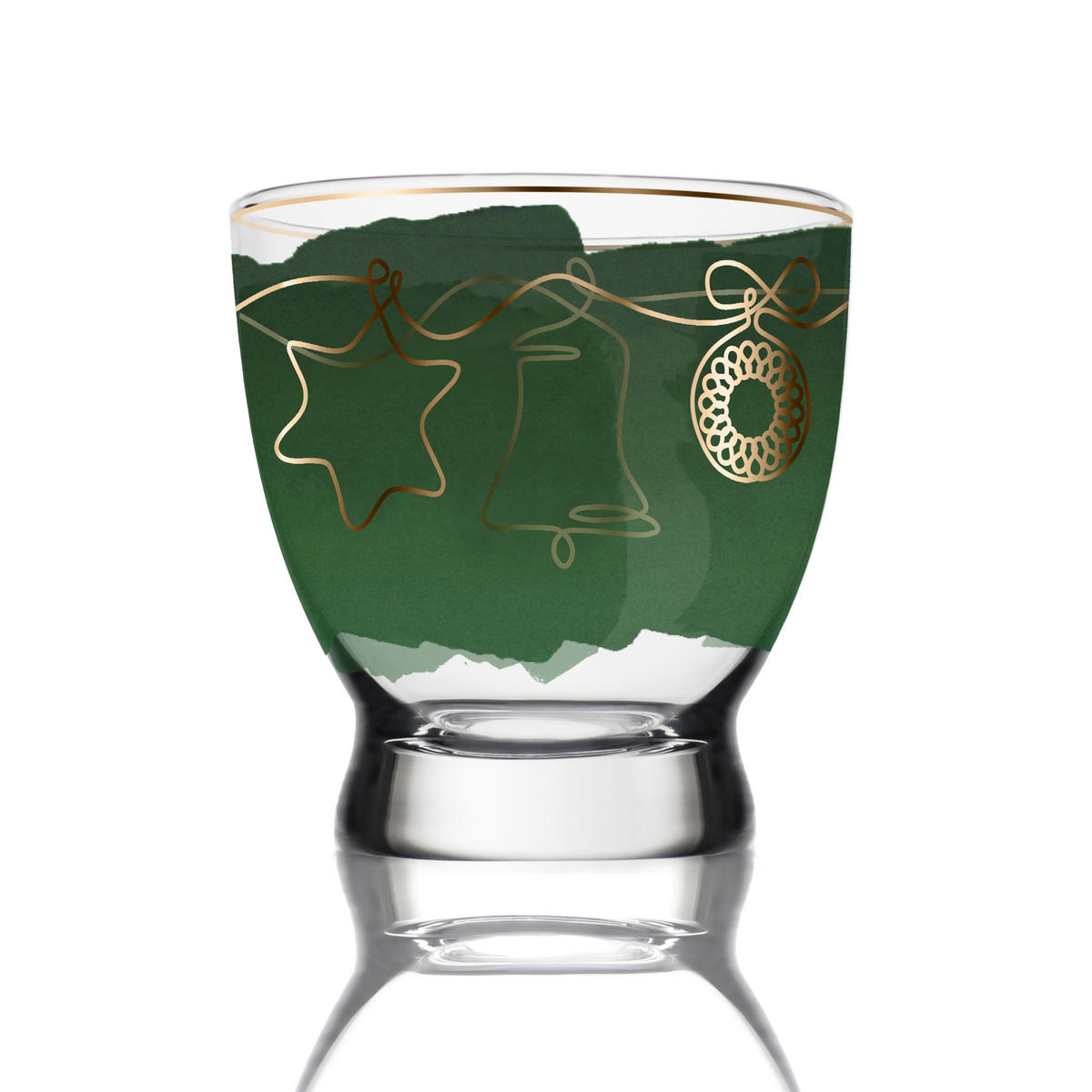 WINDLICHT 3er Set Christmas Classic, Glas, Bunt - Multicolor, Glas (7/10.5/7cm) - Goebel