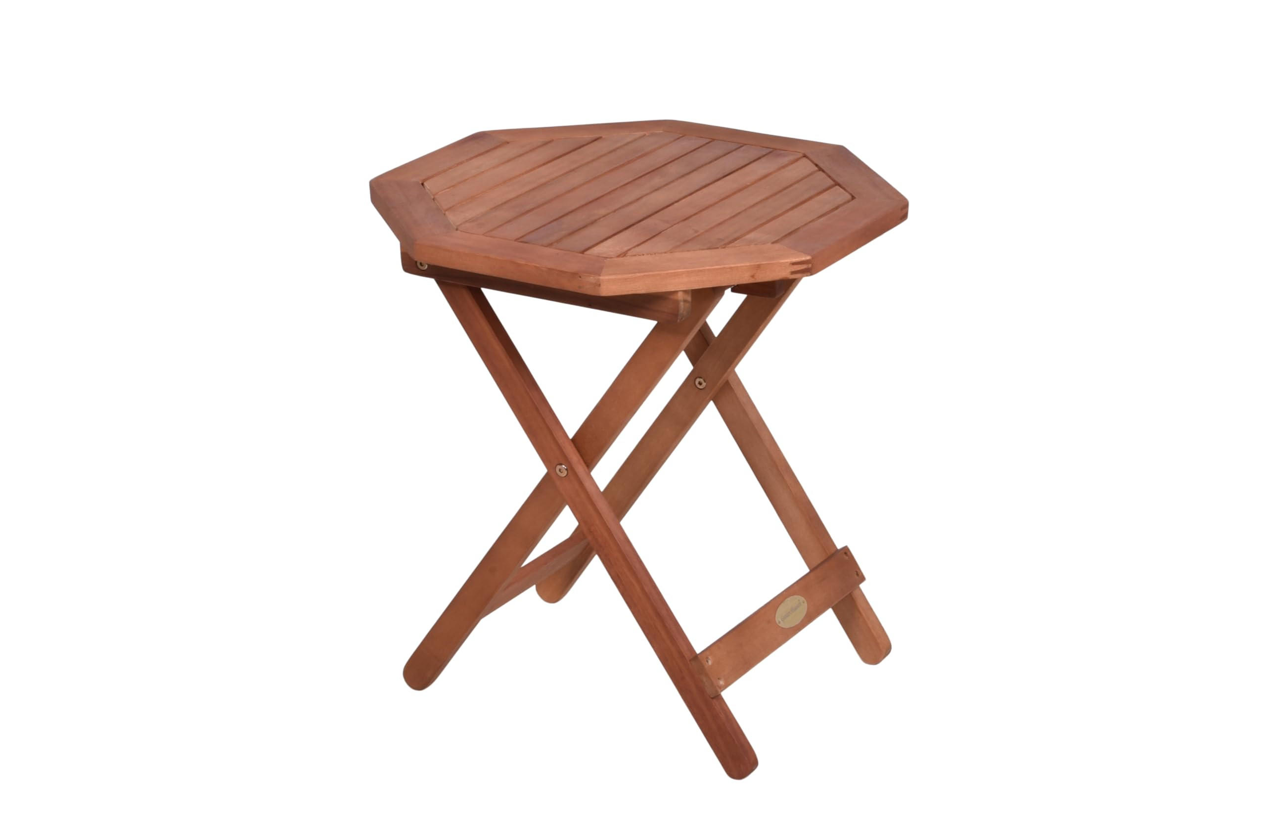 BALKONTISCH Nassau achteckig klappbar Gartentisch - Braun, Holz (46/46/50cm) - DELUKE