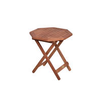 BALKONTISCH Nassau achteckig klappbar Gartentisch - Braun, Holz (46/46/50cm) - DELUKE