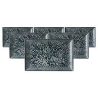 SERVIERPLATTEN Grana blau-grau 30 x 20 cm 6er Set - Blaugrau, Keramik (20/2.5/30cm) - Ritzenhoff Breker