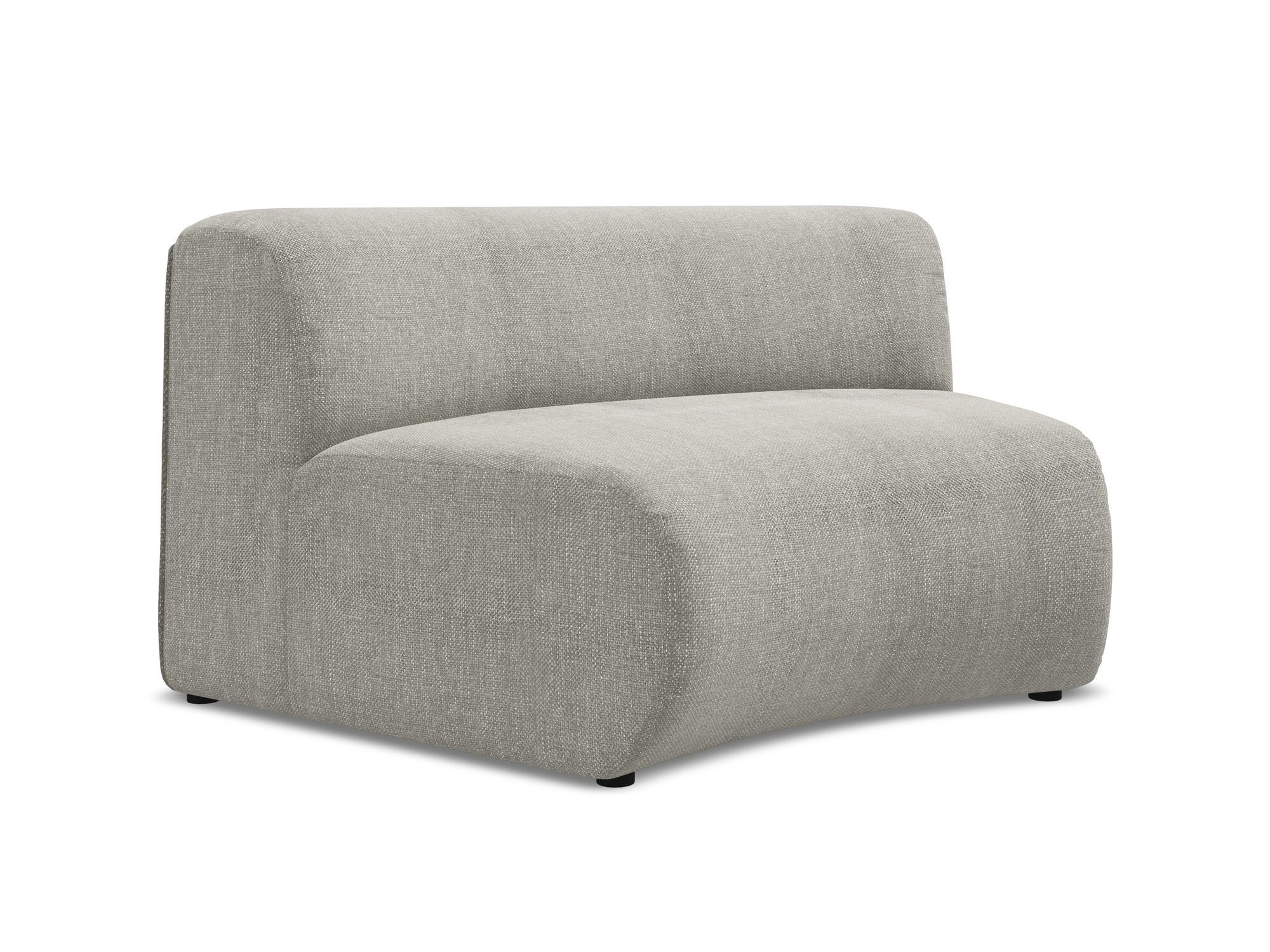 SOFAELEMENT Chenille Stoff Beige - Beige/Schwarz, Kunststoff/Textil (147/70/89cm) - Makamii