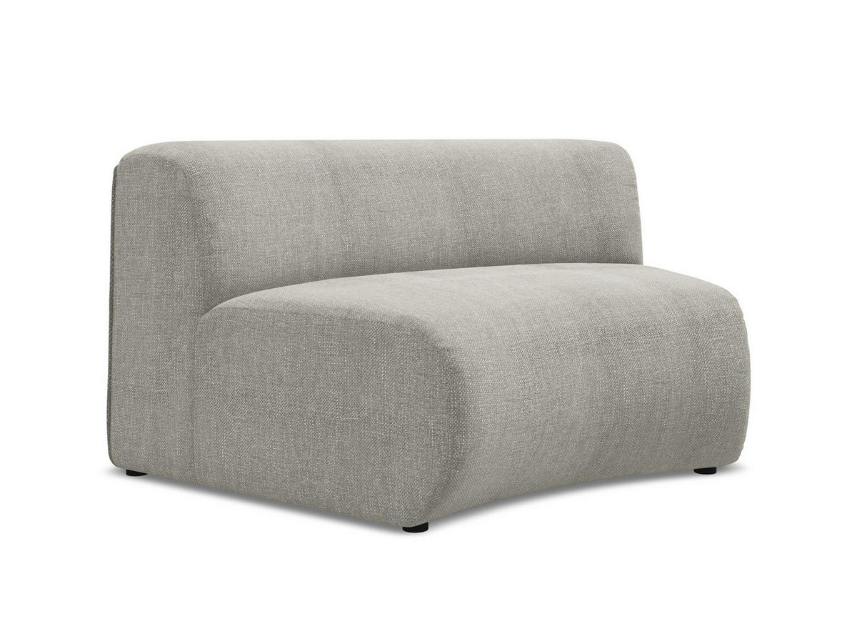 SOFAELEMENT Chenille Stoff Beige - Beige/Schwarz, Kunststoff/Textil (147/70/89cm) - Makamii