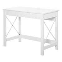 COMPUTERTISCH Weiß mit X-förmigen Metallstreben 105/50/76 cm - Weiß, Holzwerkstoff (50/105/76cm) - PANGIVO