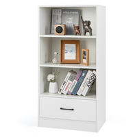 BÜCHERSCHRANK Weiß - Weiß, Holz (38/120/60cm) - COSTWAY