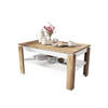 COUCHTISCH rechteckig Eiche Wotan Weiß höhenverstellbar 100/60/55 cm - Eiche Wotan/Weiß, Holzwerkstoff (60/100/55cm) - designimpex