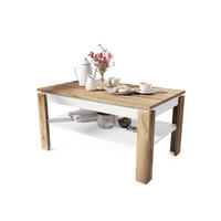 COUCHTISCH rechteckig Eiche Wotan Weiß höhenverstellbar 100/60/55 cm - Eiche Wotan/Weiß, Holzwerkstoff (60/100/55cm) - designimpex