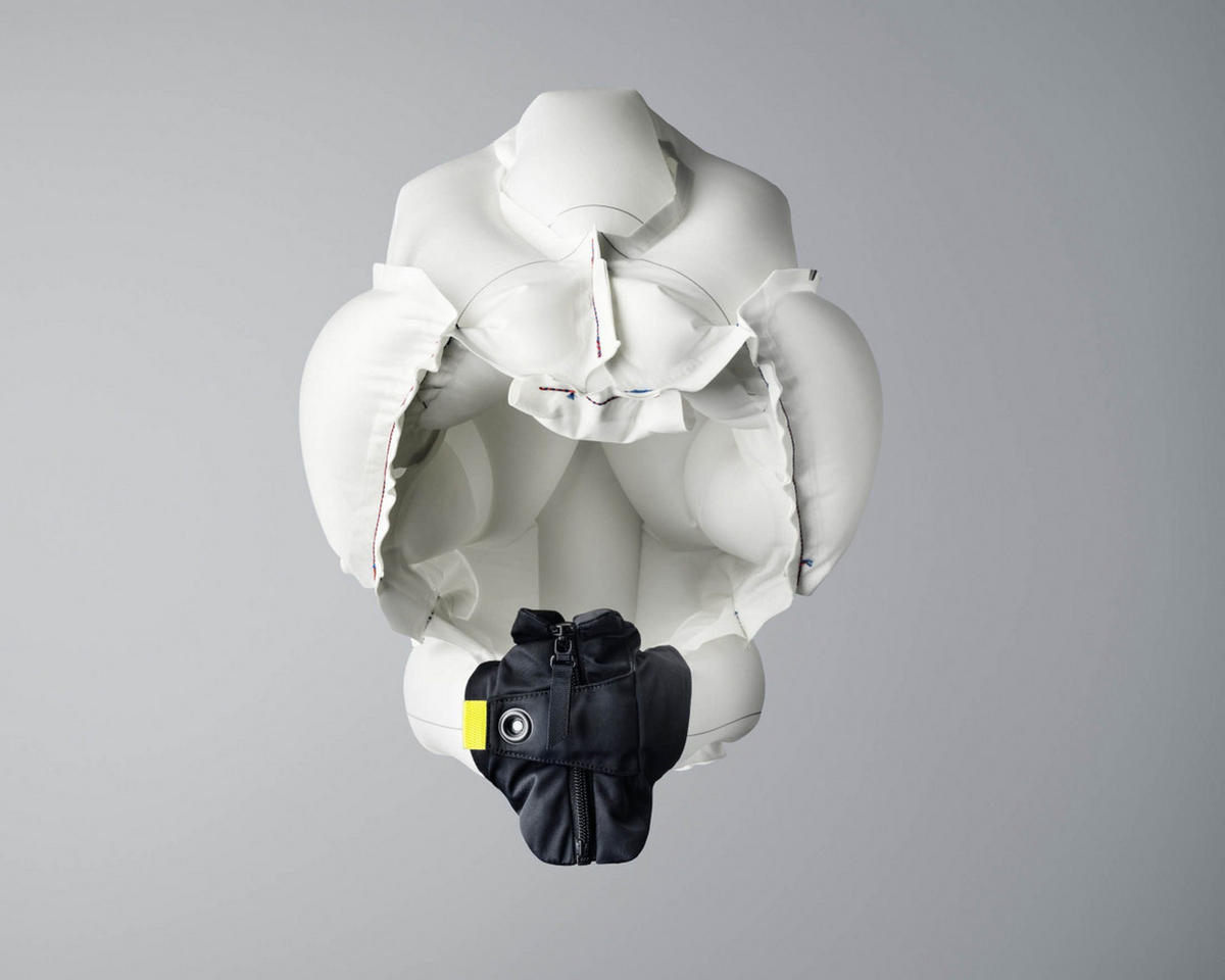FAHRRADHELM - Hövding 3 - Airbag Helm, Sicherheitskragen, 49–59 cm, automatische Auslösung, Kopf- und Nackenschutz, BOA, Radfahrerhelm Airbaghelm - Schwarz, Textil (20/60cm) - Hövding