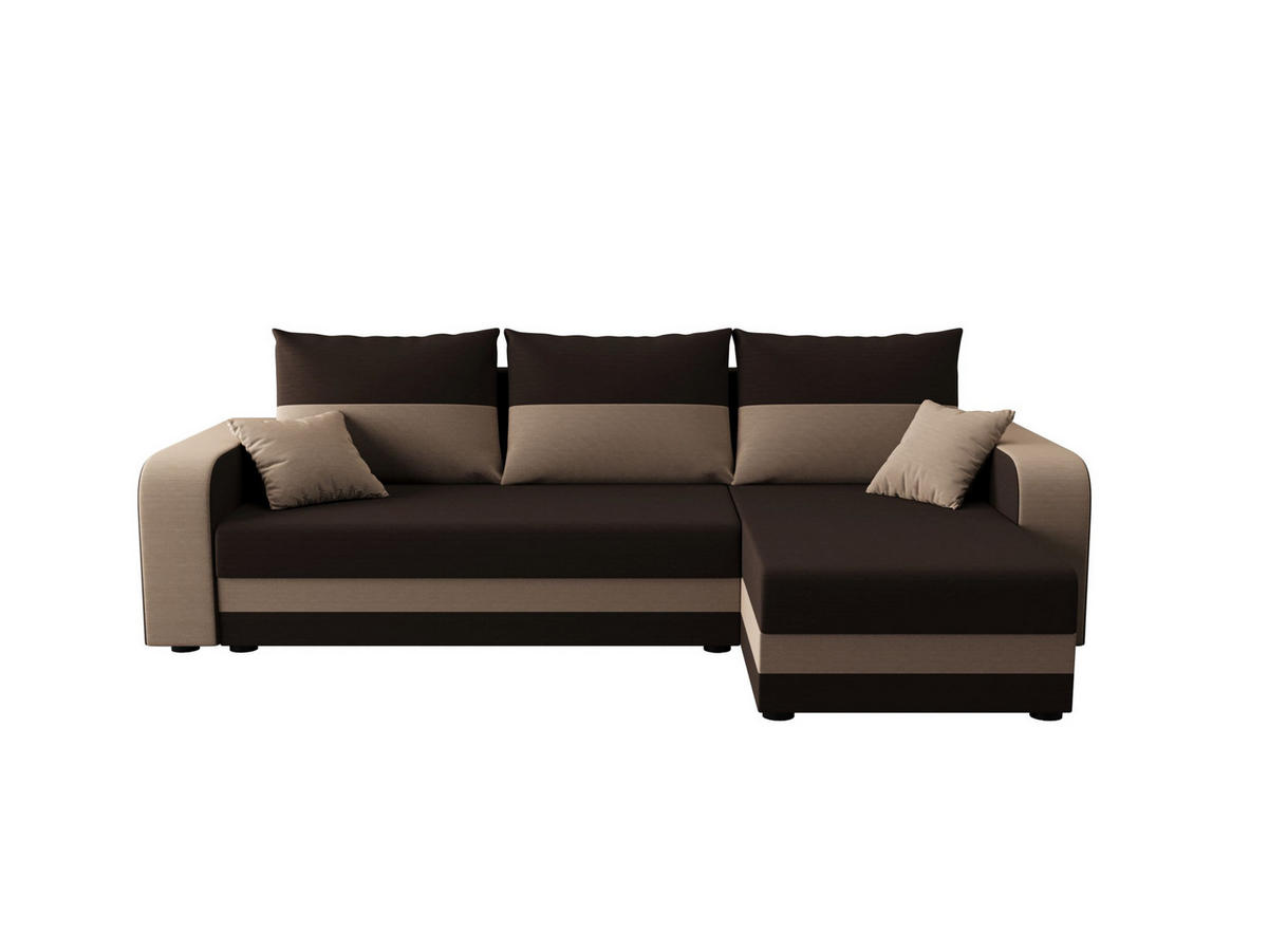ECKSOFA HEWLET L BIS Rainbow 41+05 Rechts mit Schlaffunktion - Braun, Textil (240/140cm) - Bedante