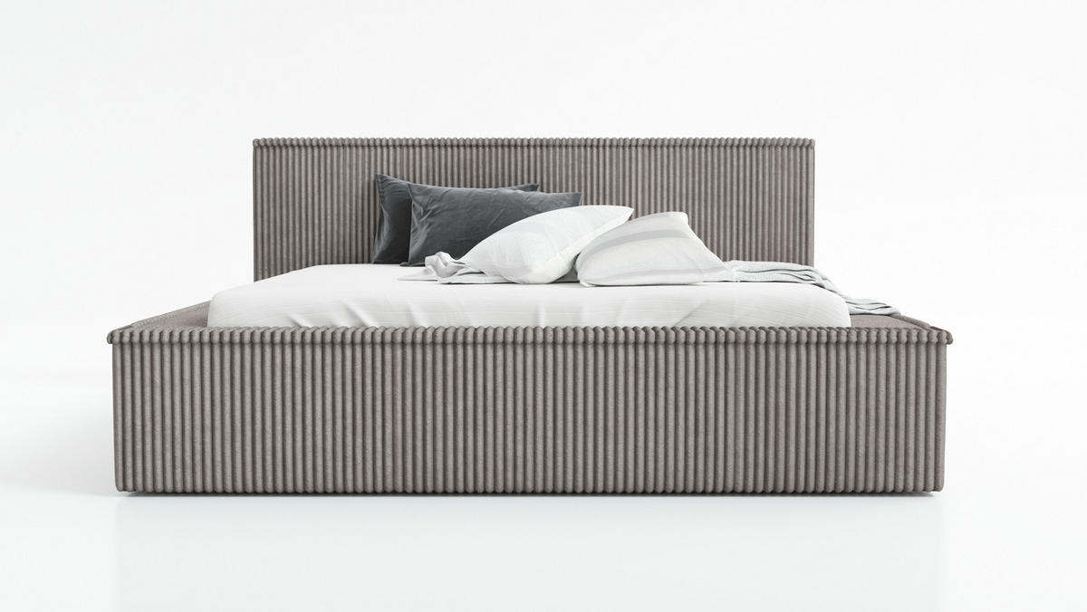 POLSTERBETT RIO 120x200 Braun - Braun, Textil (120/200cm) - A&J MöbelLand