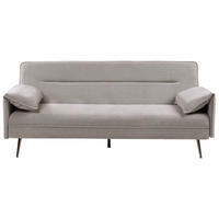SCHLAFSOFA 3-Sitzer Stoff Grau Vayla - Grau, Textil (198/85/96cm) - Beliani