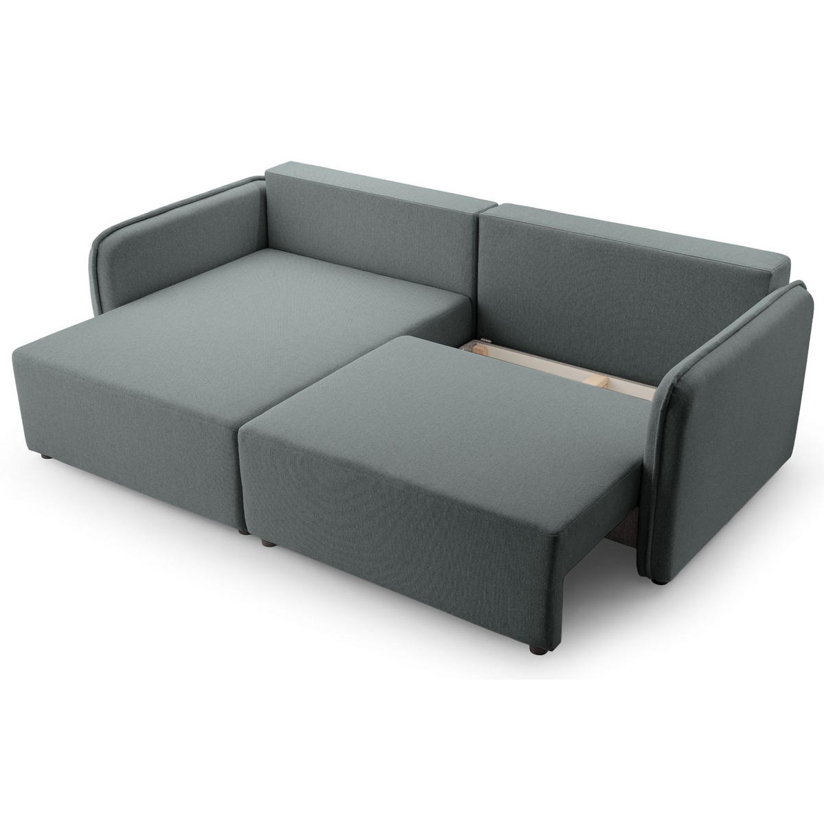 ECKSOFA Kassian, Grau Strukturstoff, linksseitig - Schwarz/Grau, Kunststoff/Textil (227/147cm) - Selsey