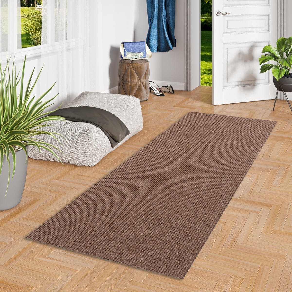 SCHMUTZFANGLÄUFER FUSSMATTEN LÄUFER TURBO - Braun, Textil (100/300cm) - Snapstyle