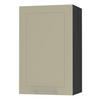 KÜCHENHÄNGESCHRANK Kvantum W2/45 Vanille Matt / Schwarz Matt 45 / 32,5 / 72cm - Creme/Schwarz, Holz/Holzwerkstoff (45/72/32.5cm) - Feldmann-Wohnen