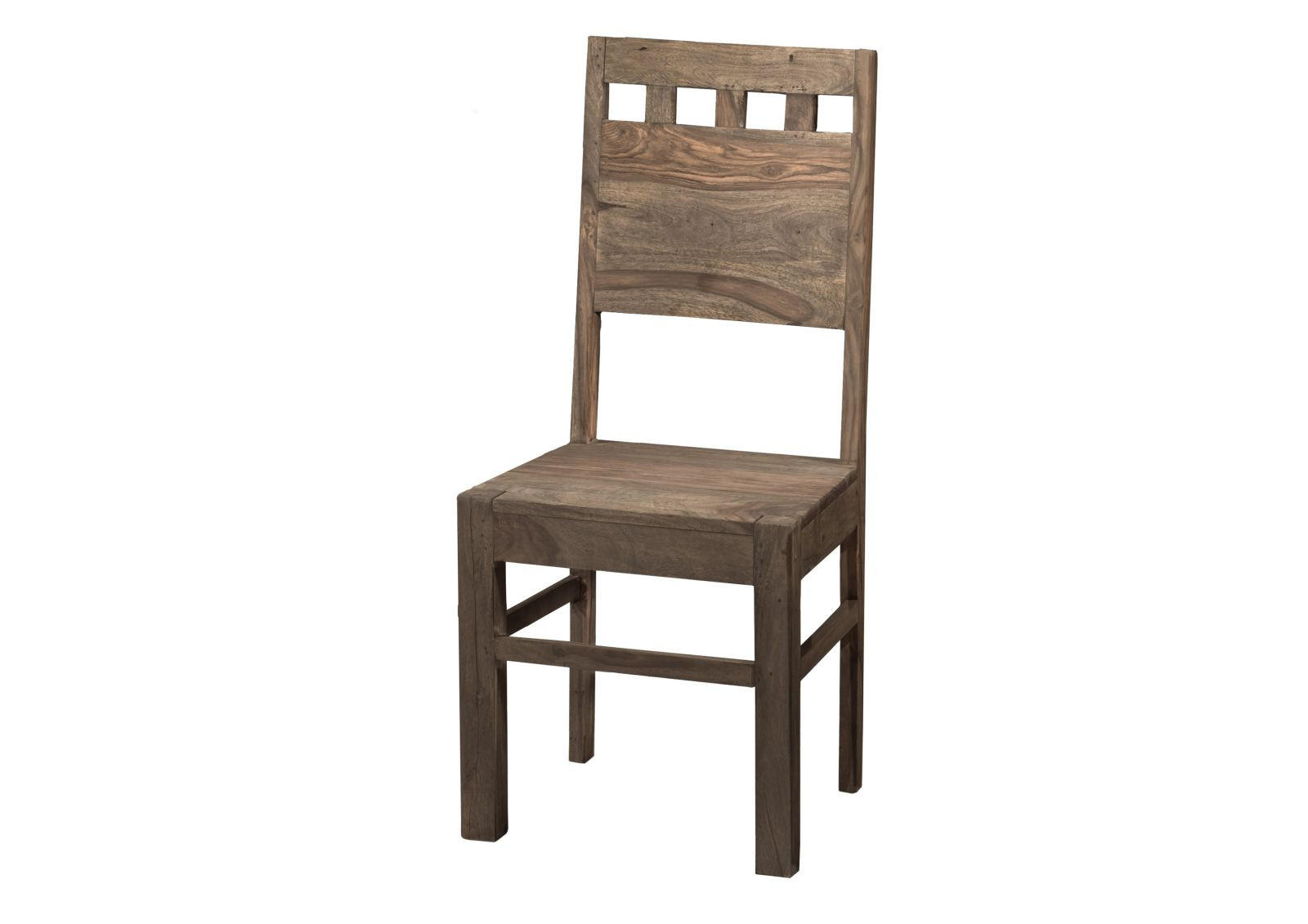 STUHL Massivholz 45 x 45 x 100 cm grau NATURE GREY #120 - Grau, Holz (45/100/45cm) - Massivmoebel24