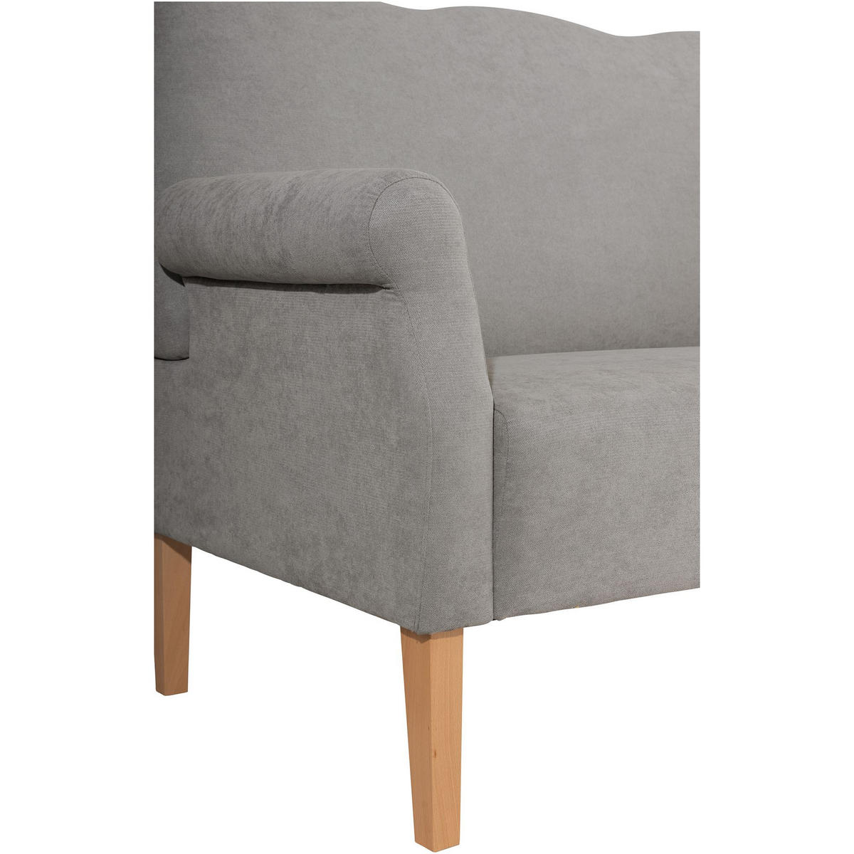 DININGSOFA Karin Flachgewebe hellgrau - Hellgrau, Kunststoff (84/103/147cm) - 58aufmkessel