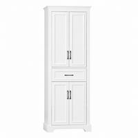 BADEZIMMERSCHRANK mit Stauraum 60 x 40 x 180 cm Weiß - Weiß, Holzwerkstoff (38/180/57cm) - Beauniv