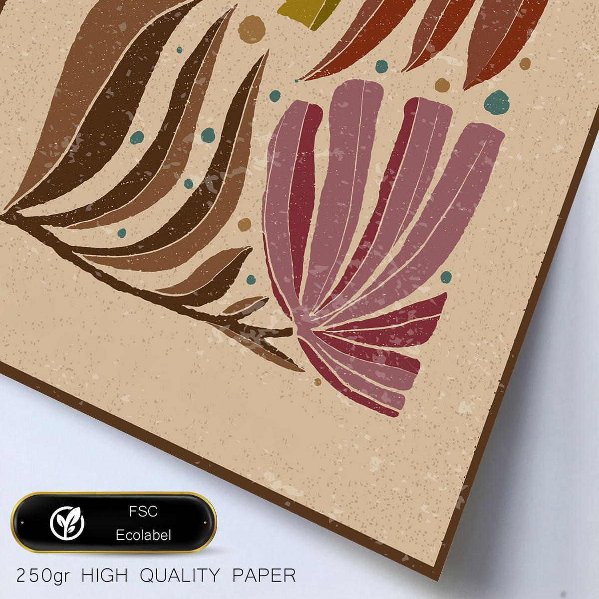 POSTER Set Mit 6 Blatt im Ethno-Stil Größe A3 & A4 Weißer Rahmen - Weiß, Papier (29.7/1cm) - Nacnic