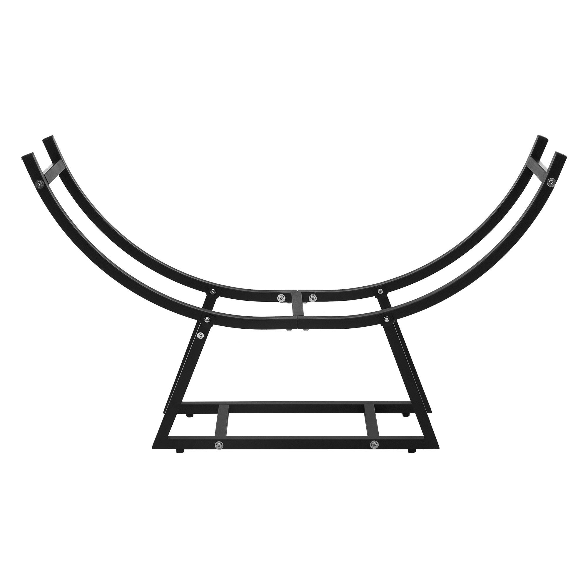 KAMINHOLZREGAL - Schwarz, Metall (21/55/94cm) - ML-DESIGN