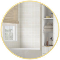 WANDSPIEGEL Gold Ø61 cm - Goldfarben, Glas (61/61/1cm) - PANGIVO
