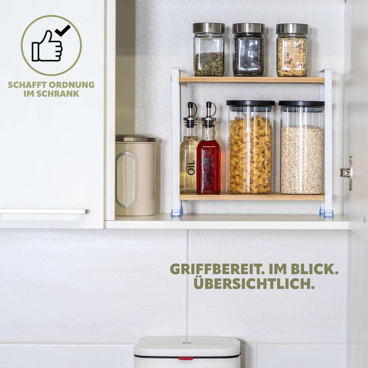 GEWÜRZREGAL, weiß - Weiß, Holz (33/30.5/14.5cm) - eluno