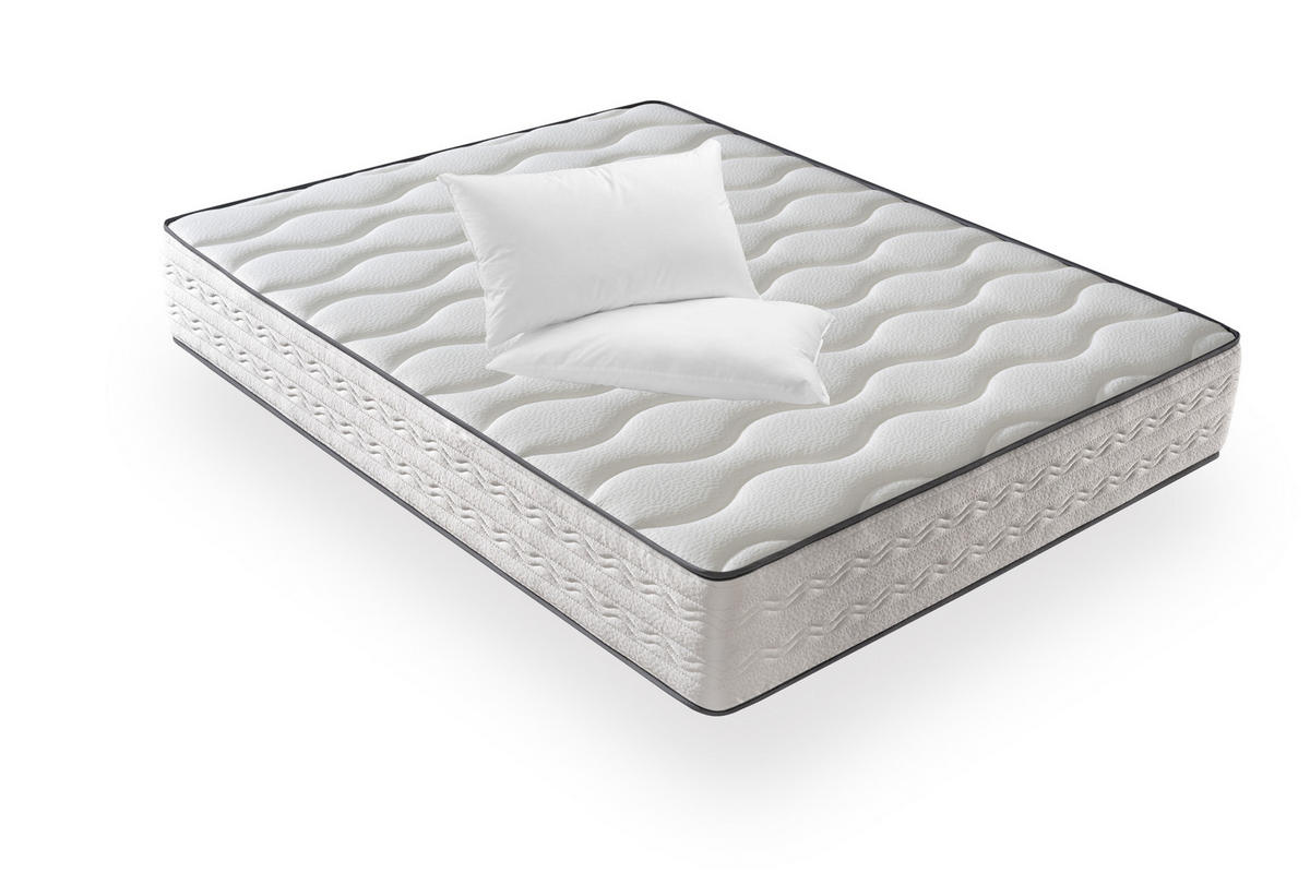 KALTSCHAUMMATRATZE Firenza H3/H4 140x190 - Weiß, Textil (150/190cm) - Dagostino Home