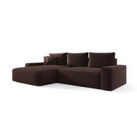 ECKSOFA MONA mit Schlaffunktion POSO 06 Links - Braun, Textil (175/280cm) - Bedante