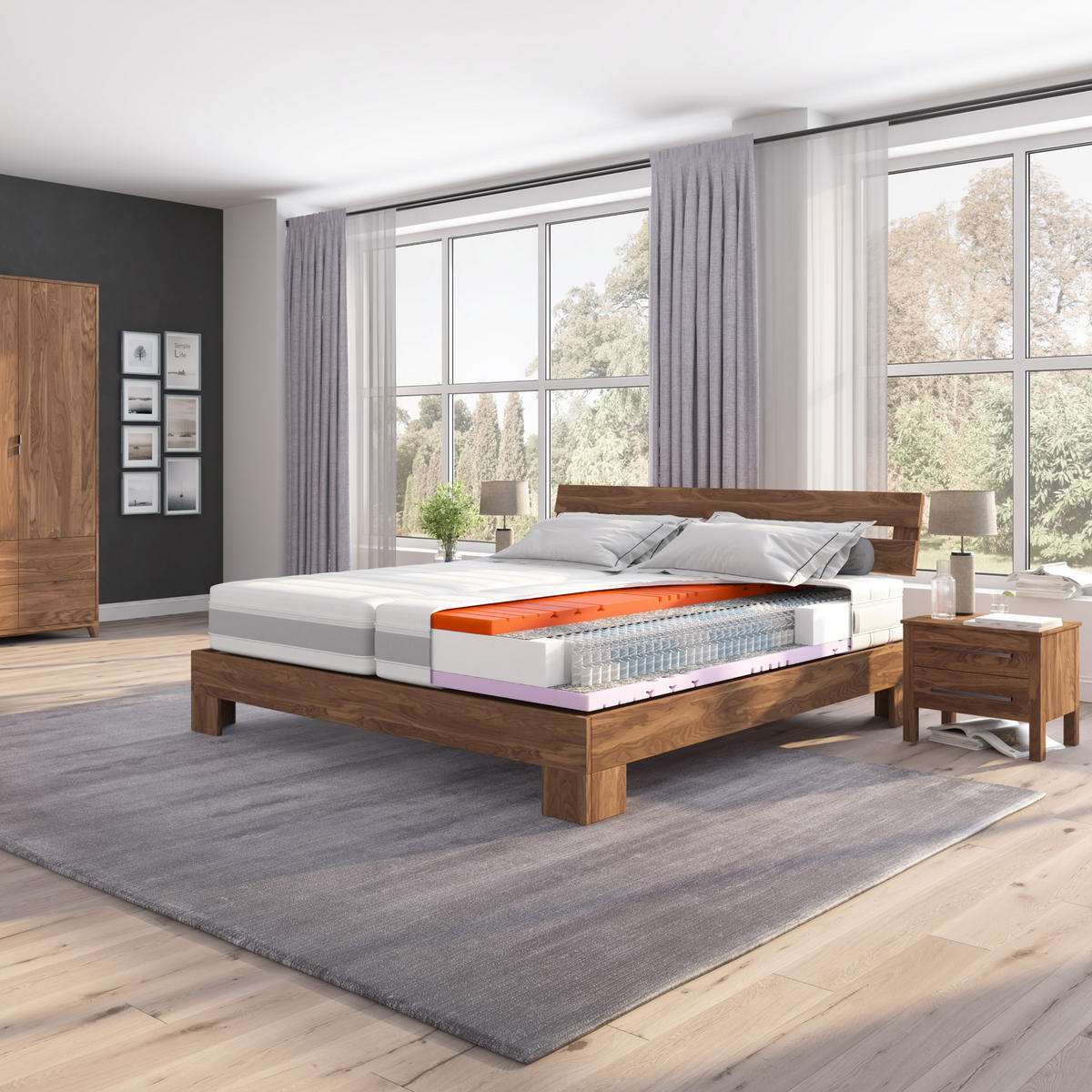 TASCHENFEDERKERN-MATRATZE "Sleep Balance TFK", H3/H4, 80 x 200 cm, Höhe: ca. 24 cm - Weiß, Textil (80/200cm) - Hn8 Schlafsysteme