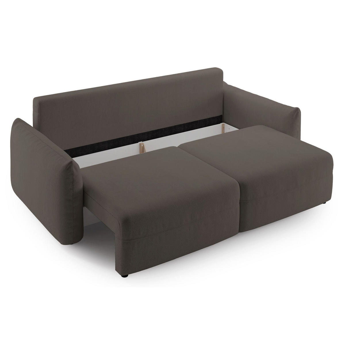 SCHLAFSOFA Theolla Braun - Schwarz/Braun, Textil/Metall (248/97/111cm) - Selsey