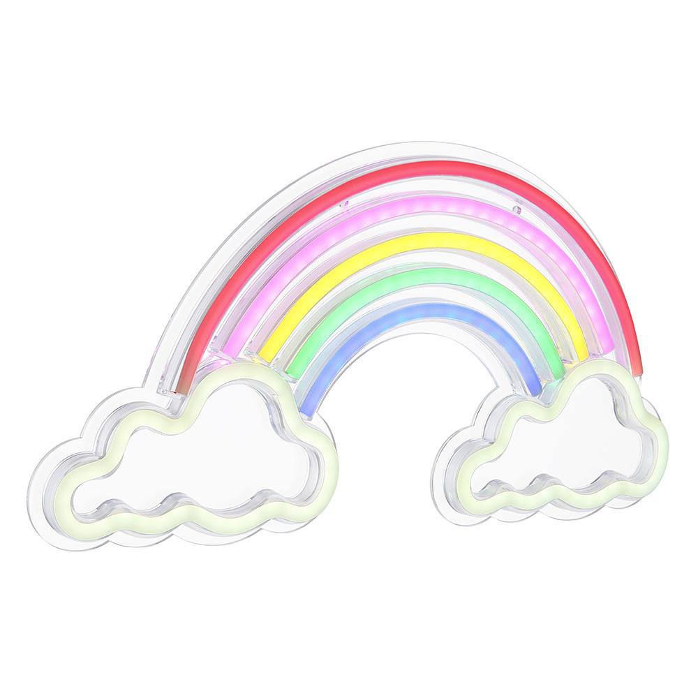 LED KINDERWANDLEUCHTE RAINY Klar Kunststoff - Multicolor, Kunststoff (20/1.6/40cm) - Globo Lighting