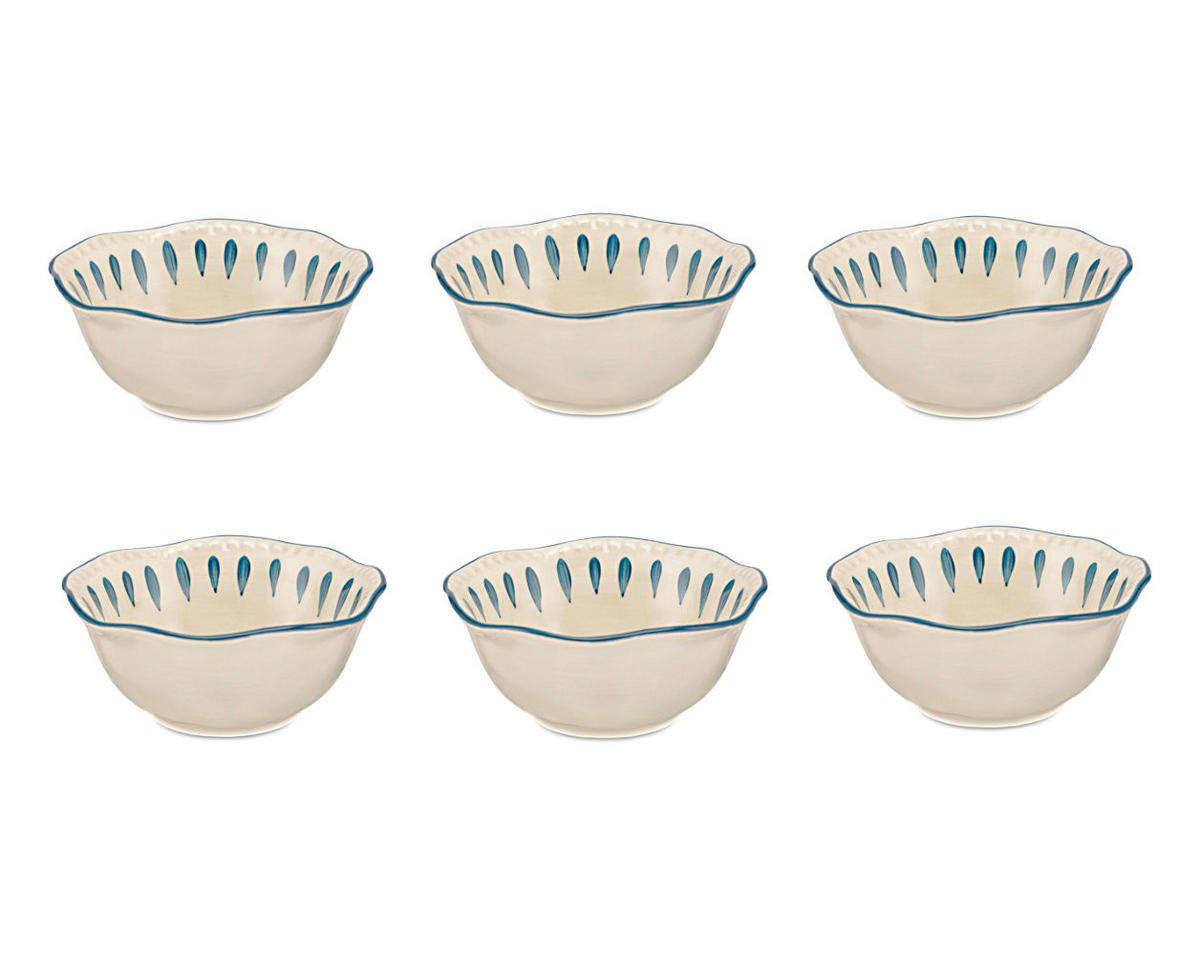 BEILAGENSCHALE Domitilla Nachtblau - Multicolor, Keramik (15cm) - Rose & Tulipani