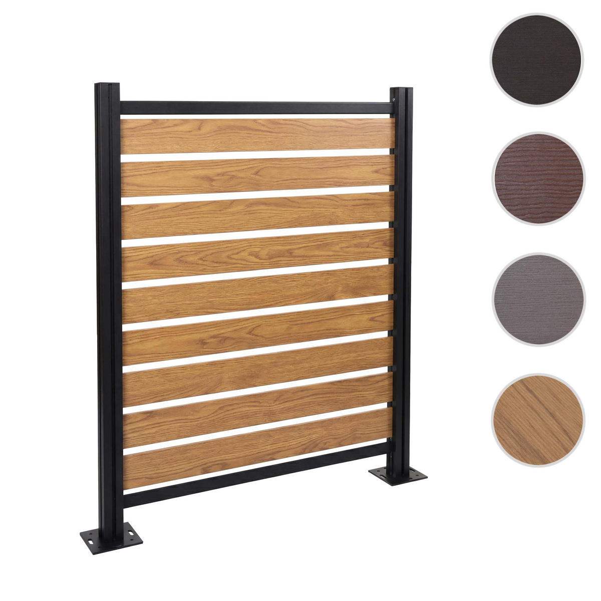 ALU MÜLLTONNEN-ZAUN Hellbraun - Hellbraun, Metall (110/130/6cm) - MCW