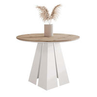 AUSZIEHTISCH FORTE 100/76 cm, Weiß / Artisan-Eiche - Weiß/Eiche Artisan, Holzwerkstoff/Metall (100/100/76cm) - Idohome