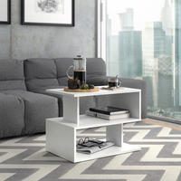 COUCHTISCH Shelby Weiß 59 x 39 cm - Weiß, Holzwerkstoff (39/59/45.4cm) - Vicco