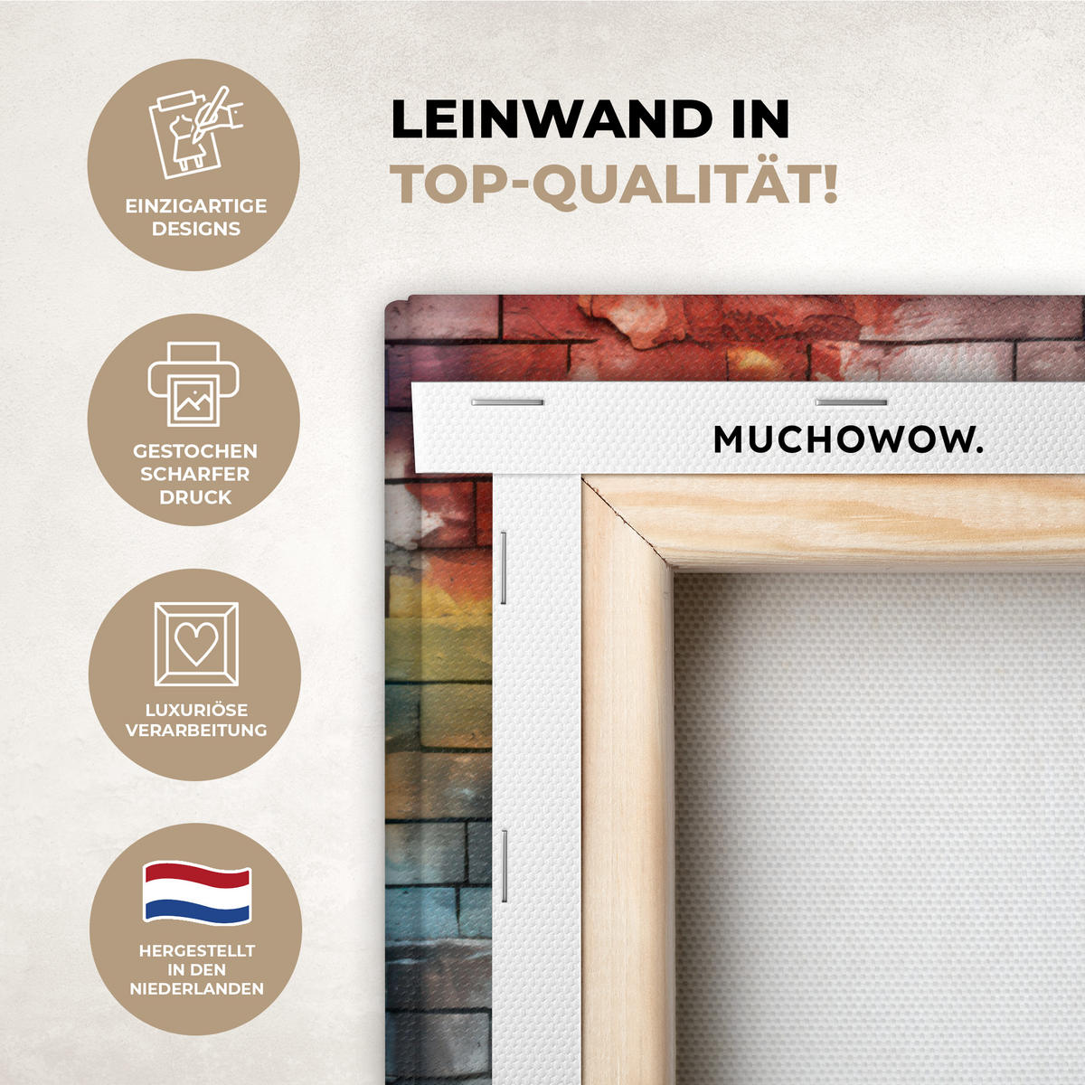 LEINWANDBILD Affe - Graffiti - Musik 40x30 cm - Multicolor, Textil (40/30cm) - MuchoWow