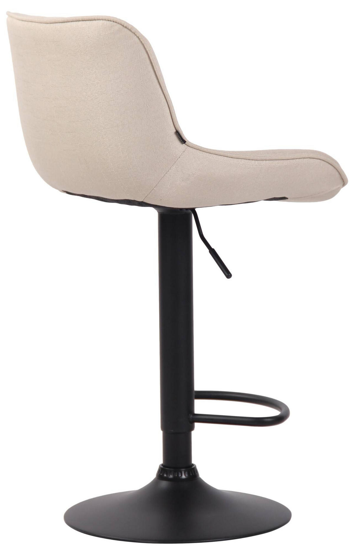 BARHOCKER 2er Set Stoff creme - Creme/Schwarz, Textil/Metall (50/86/50cm) - CLP