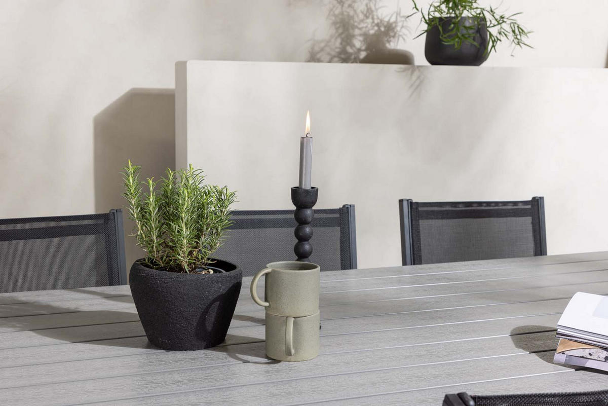 GARTENSET schwarz - Schwarz, Holzwerkstoff - ebuy24